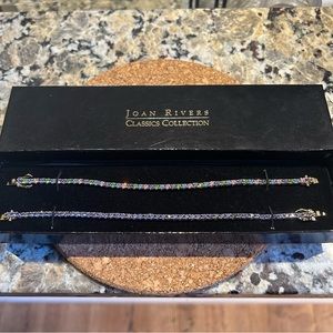 Joan Rivers Classic Collection Rhinestone Tennis Bracelet Set Purple & Multi
